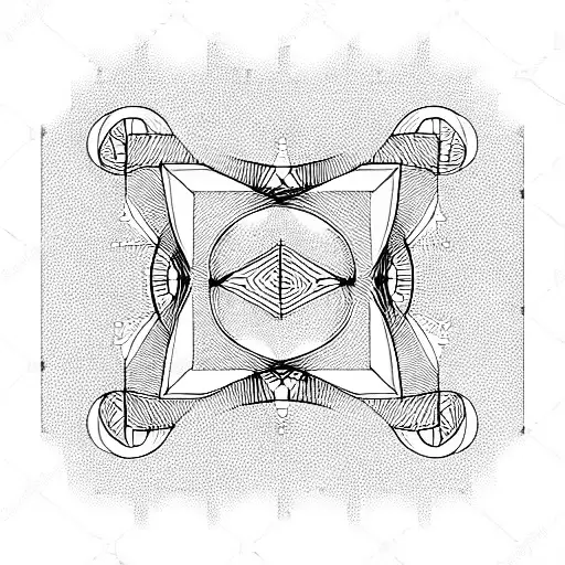 optical illusion tattoo design idea