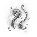 question mark  tattoo design idea