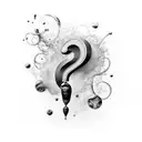 question mark  tattoo design idea