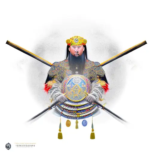 mongolian warrior  tattoo design idea