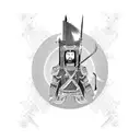 mongolian warrior  tattoo design idea