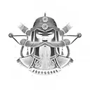 mongolian warrior  tattoo design idea