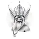 mongolian warrior  tattoo design idea