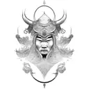 mongolian warrior tattoo design idea