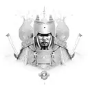 mongolian warrior tattoo design idea