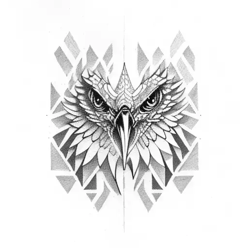 hawk tattoo design idea