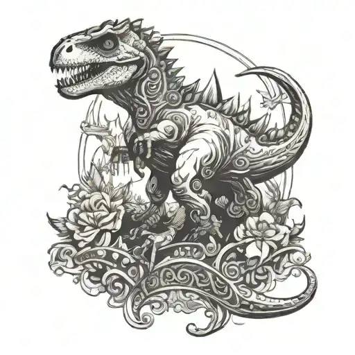 Dinosaur tattoo design idea