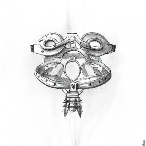 cuckold chastity belt tattoo design idea