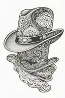 cowboy hat  tattoo design idea