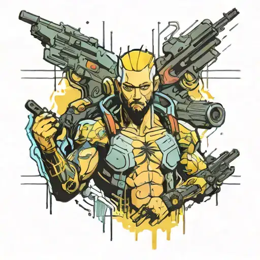 cyberpunk 2077 tattoo design idea