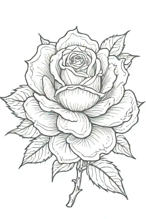 rosebud tattoo design idea