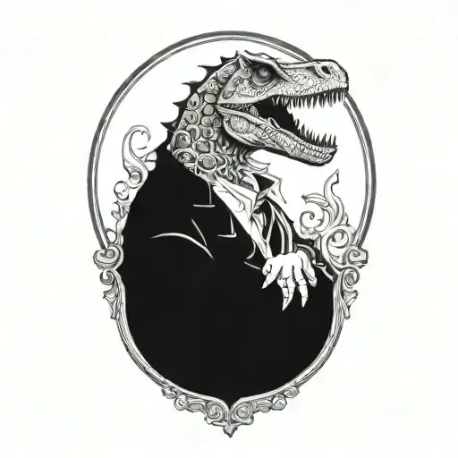 cute dinosaur tattoo design idea