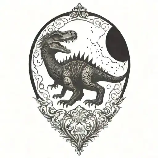 dinosaur tattoo design idea