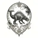 dinosaur tattoo design idea