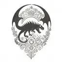 dinosaur tattoo design idea