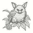 fruit bat tattoo design idea