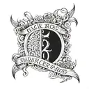 lettering Back Harlow Road   tattoo design idea