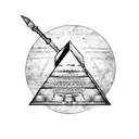 Egyptian pyramid and Mexican pyramids, Gemini, Greek goddess Athena, Viking axe tattoo design idea