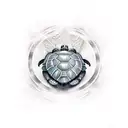 Vigitant Turtle with a Lion's courage tattoo design idea