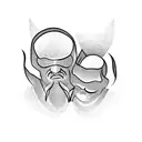 Son and Dad tattoo design idea