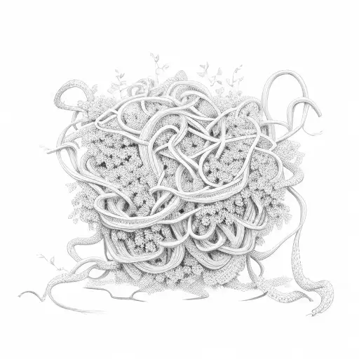 A running shoe entangled with blooming vines tattoo design idea