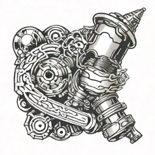 SPARK PLUG WITH 18436572 tattoo design idea