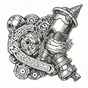 SPARK PLUG WITH 18436572 tattoo design idea