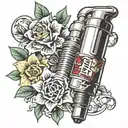 SPARK PLUG WITH 18436572 tattoo design idea