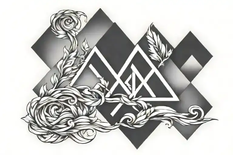 god is greater than the highs and lows tattoo design idea