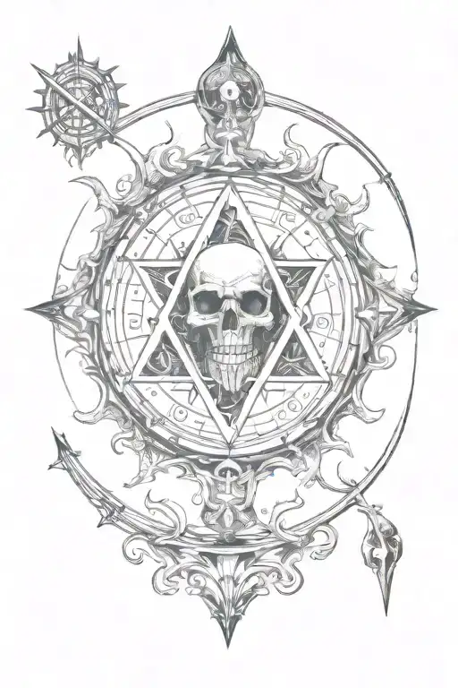occult tattoo design idea