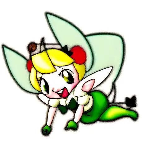 naughty tinkerbell tattoo design idea