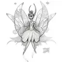 tattooed tinkerbell  tattoo design idea