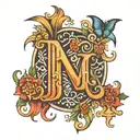 Letter, T, J, M, E tattoo design idea