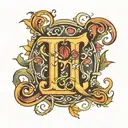 Letter, T, J, M, E tattoo design idea