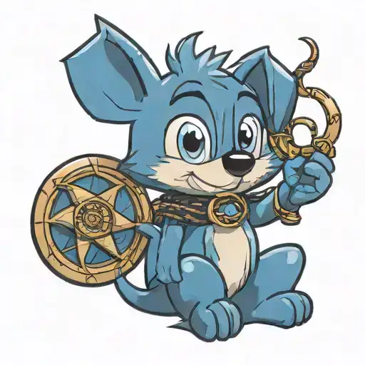 bluey tv show tattoo design idea