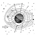 Solar system with a twist tattoo design idea
