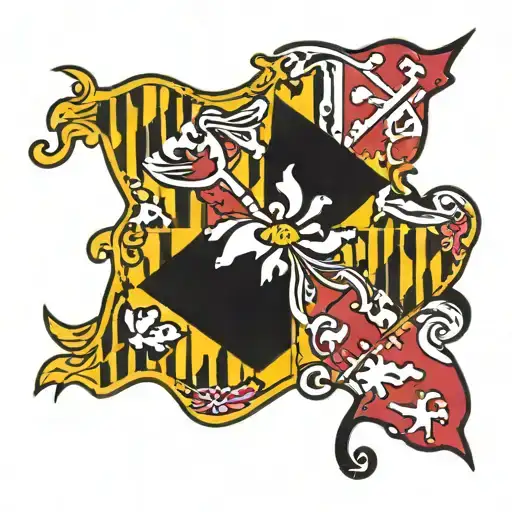 Maryland flag blackeye Susan   tattoo design idea