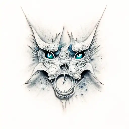 sadness in chaos tattoo design idea