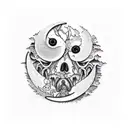 eucalyptus moon tattoo design idea