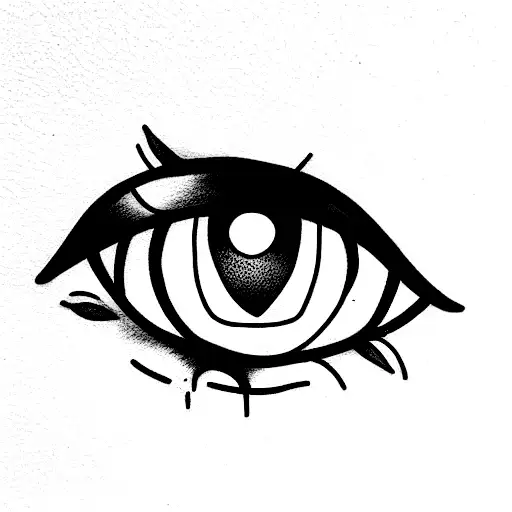odd eye tattoo design idea