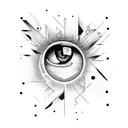 odd eye tattoo design idea