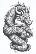 jormungandr wrapping around arm with his head on hand with infill of viking mythology tattoo design idea