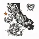 love central america tattoo design idea