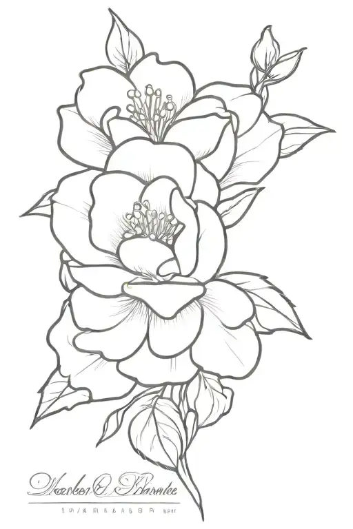 October birth flower February birth flower December birth flower  tattoo design idea