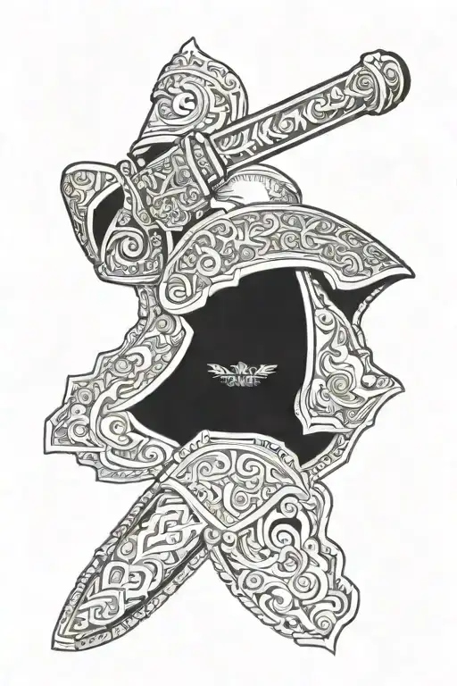 pauldron tattoo design idea