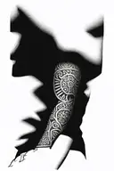 pauldron arm sleeve tattoo design idea