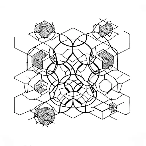 Dopamine chemical structure but the largest hexagon of the structure is an Ouroboros dragon  tattoo design idea