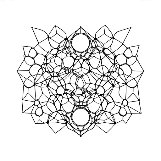 Single dopamine molecular structure but the largest hexagon of the structure is an Ouroboros dragon  tattoo design idea