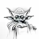 Baby Yoda tattoo design idea