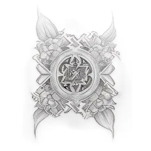labyrinth tattoo design idea